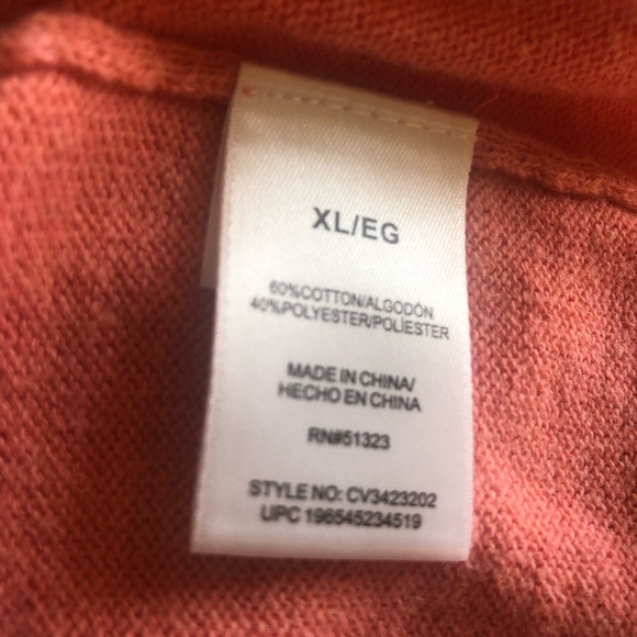 Women’s XL peach color sweater - Picture 2 of 4